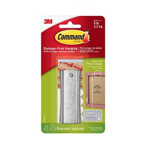 3M Command Damage-Free Picture Hanging Sticky Sawtooth Nail White 1/Pk