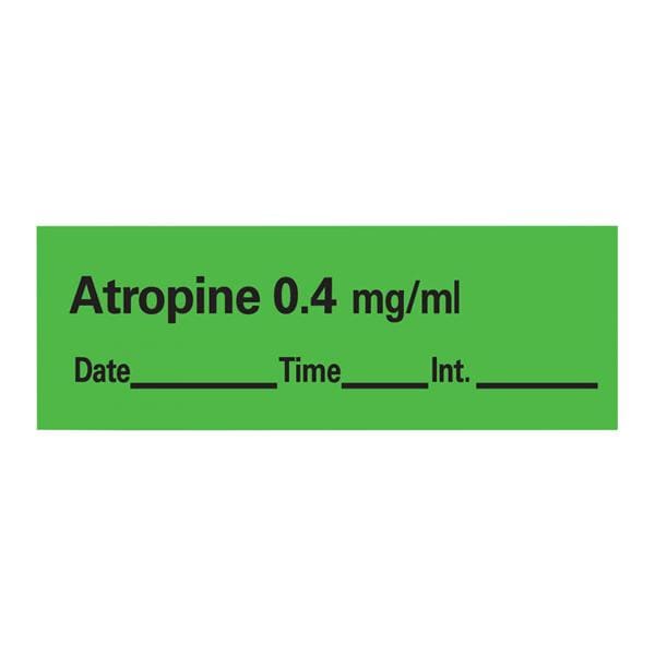 Anesthesia Tape DTI Atropine 0.4mg/mL Green 1/2x500" 1/Rl