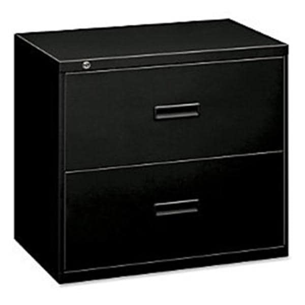 Basyx 482L Lateral File Cabinet 2-Drawers Black Ea