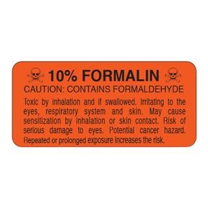 Label "FORMALIN WITH FRHYD" 1x2.25" 500/Rl 500/Rl