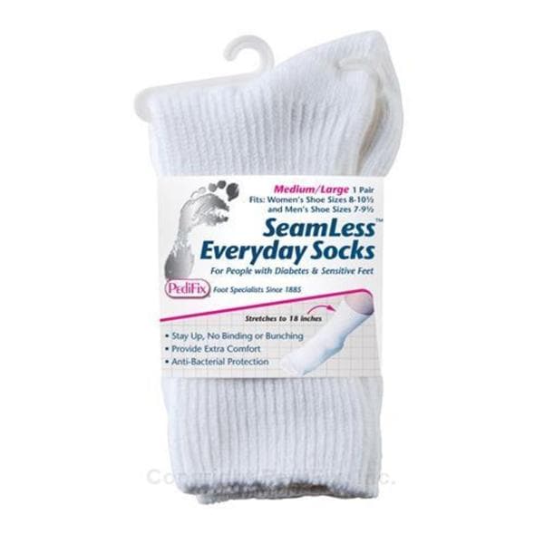 Everyday Socks Small White Unisex 1/Pr