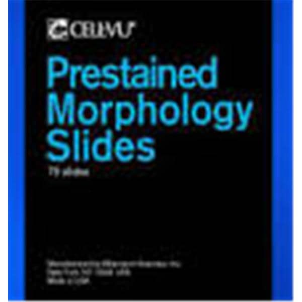 CELL-VU Prestained Microscope Slide 3x1" Blue 75/Pk