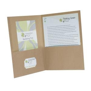 Twin-Pocket Folders 8.5 in x 11 in Natural 25/Pack 25/Pk