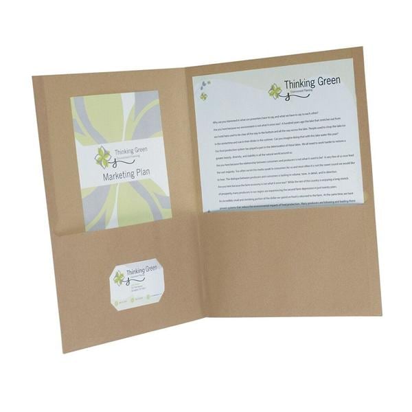 Twin-Pocket Folders 8.5 in x 11 in Natural 25/Pack 25/Pk