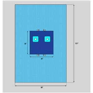 9x121" Sterile Bilateral Limb Drape 2-2" Fenestrated