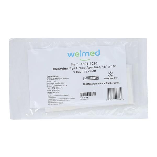 Clearview 16x16" Sterile Surgical Drape Fenestrated, 40 EA/CA