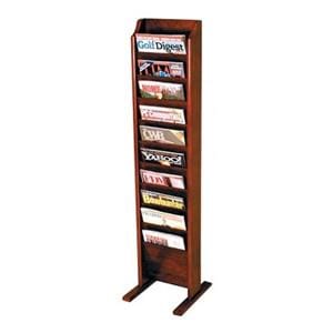 Cascade Magazine Rack Wood Mahogany Ea