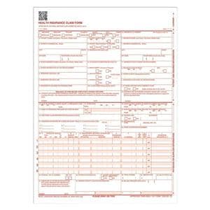 Form CMS Hlth Insurance Claim 2012 NewVrsn 2500/Bx 2500/Bx