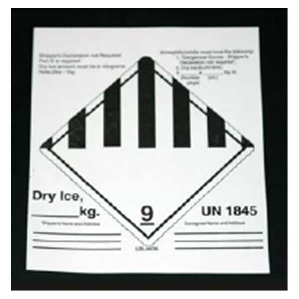 Label Dry Ice 6x6" 12/Pk 12/Pk