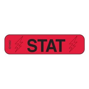 Label STAT Red/Black 1-5/8x3/8" 1000/Pk