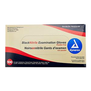 Nitrile Exam Gloves Medium Black Non-Sterile