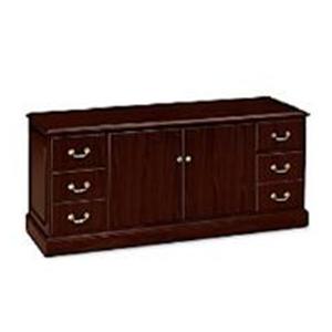 Credenza With Doors 29 1/2 in x 72 in x 24 in Mahogany Ea