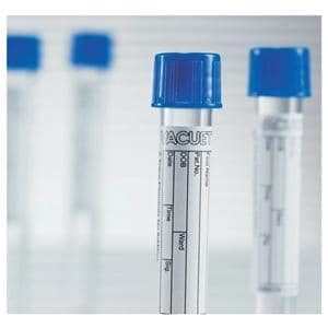 Vacuette Venous Blood Collection Tube Royal Blue/Black 6mL Pull Cap Plstc 50/Pk