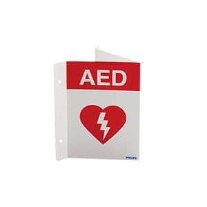 Sign AED Wall Red Ea Ea