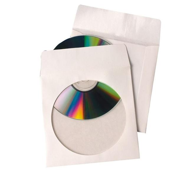 Quality Park Tech-No-Tear CD/DVD Sleeves White 100/Pack 100/Pk