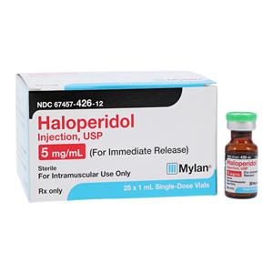 Haloperidol Lactate Injection 5mg/mL SDV 1mL 25/Package