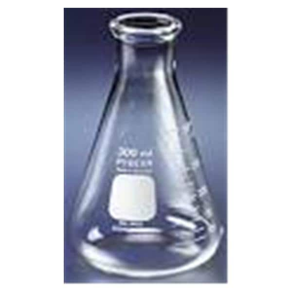 Pyrex Erlenmeyer Flask Borosilicate Glass 1000mL Narrow Mouth 6/Pk