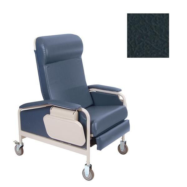 Convalescent Recliner Steel Frame 450lb Capacity Black Ea