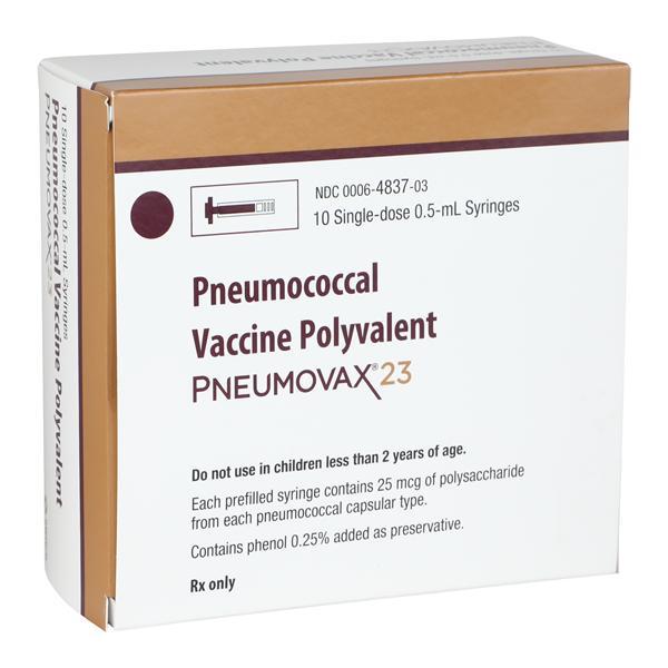 Pneumovax-23 Pneumococcal Injectable 25mcg PFS 0.5mL 10/Pk