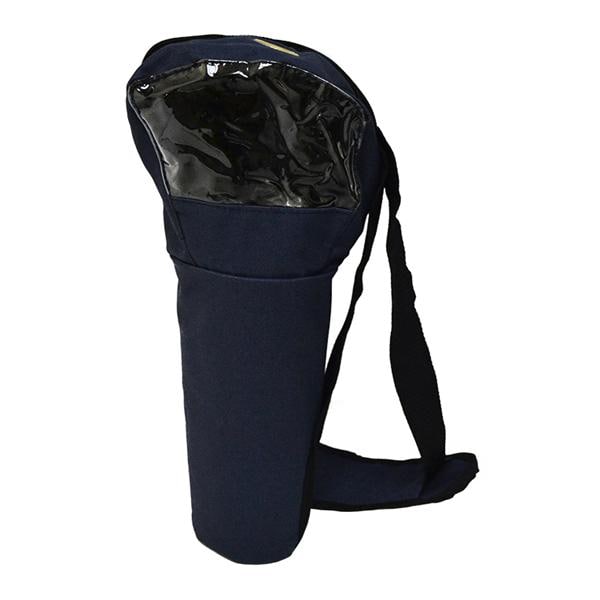 Oxygen Bag Blue Zipper Closure Shoulder Strap