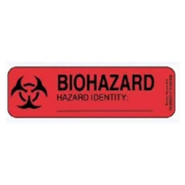 Label {Biohazard Identity} Red .5x1.5" 640/Rl 640/Rl