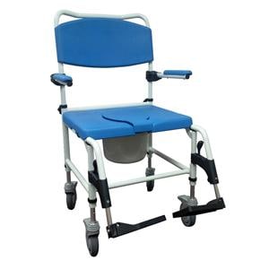 Rehab Shower/Commode Chair 500lb Capacity Adult 4 Rear Locking Casters Bariatric