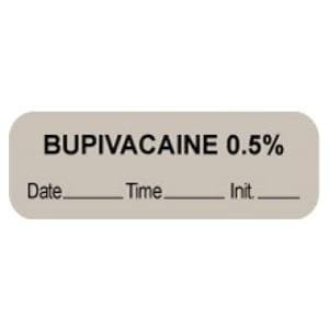 Label Anesthesia Bupivacaine 1.5x0.5"Gray 1000/Rl 1000/Rl