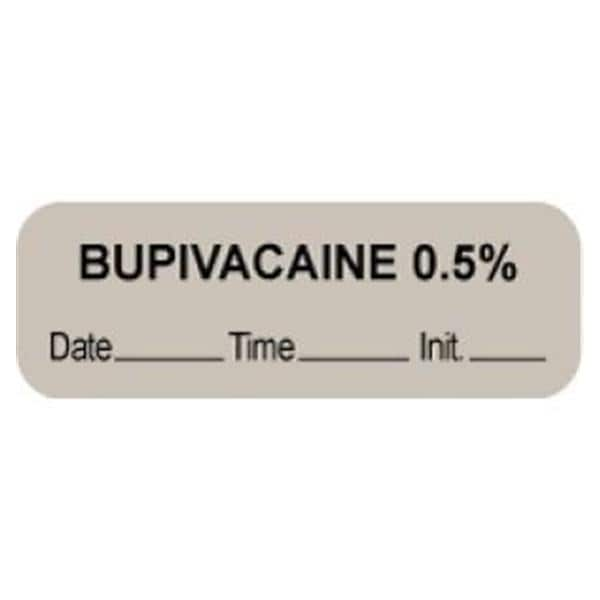 Label Anesthesia Bupivacaine 1.5x0.5"Gray 1000/Rl 1000/Rl