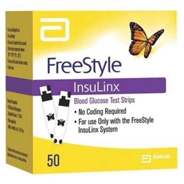 FreeStyle Insulinx Blood Glucose Test Strip CLIA Waived 12/Ca