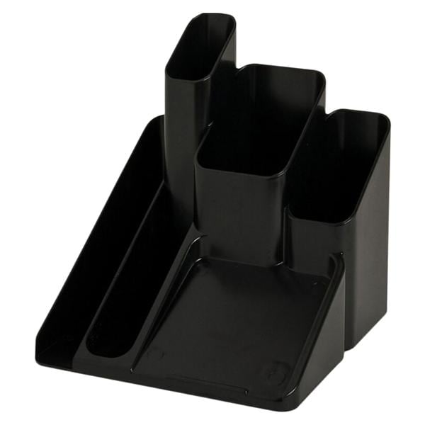 Organizer Desk 5-Compartment 6x6x6" Black Ea