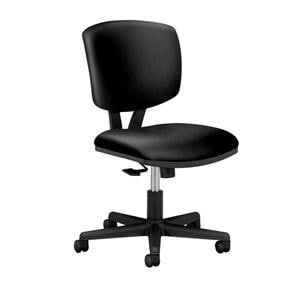 Volt 5703 Leather Low-Back Chair 40 in x 25.75 in x 18.75 in Blk Ea