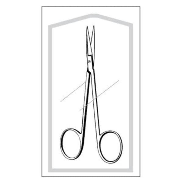 Econo Iris Scissors Curved 3-1/2" Stainless Steel Sterile Disposable 50/Ca