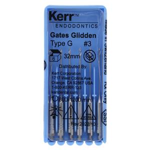 Gates Glidden Drill 32 mm Size 3 6/Pk