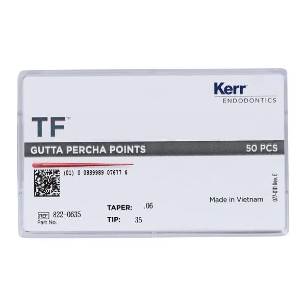 TF Hand Rolled Gutta Percha Points Size 35 Green 50/Pk