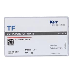 TF Hand Rolled Gutta Percha Points Size 50 Yellow 50/Pk