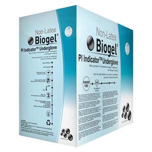 Biogel PI Indicator Synthetic Polyisoprene Surgical Undergloves 9 Blue