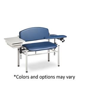 SC Series Blood Draw Chair Specify Color Powder-Coated Steel Frame 300lb Ea