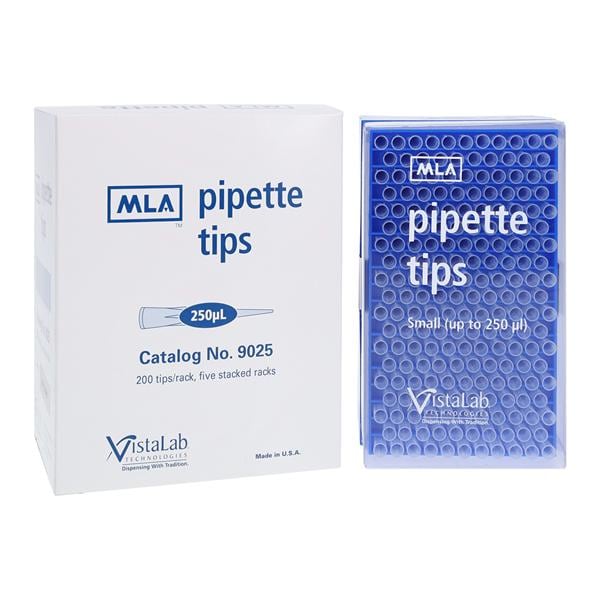 MLA Pipette Tip 5-250uL Non-Sterile 1000/Pk