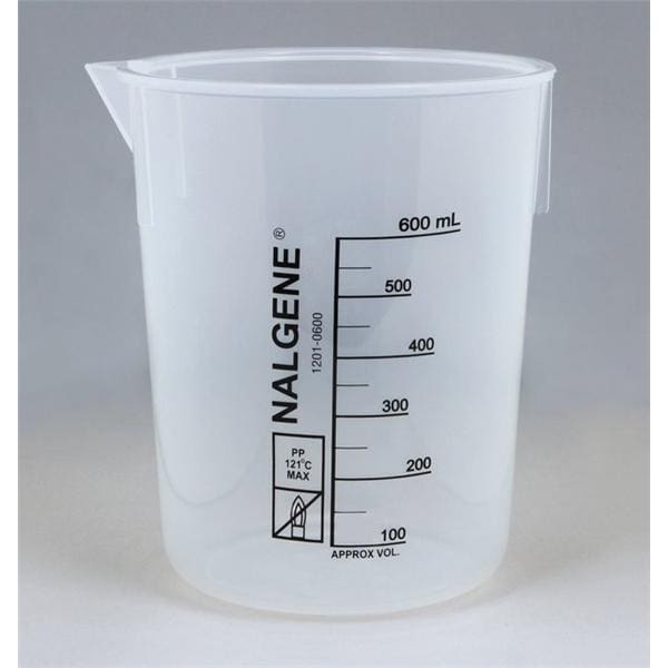 Nalgene Griffin Beaker Polypropylene Clear 600mL 4/Pk