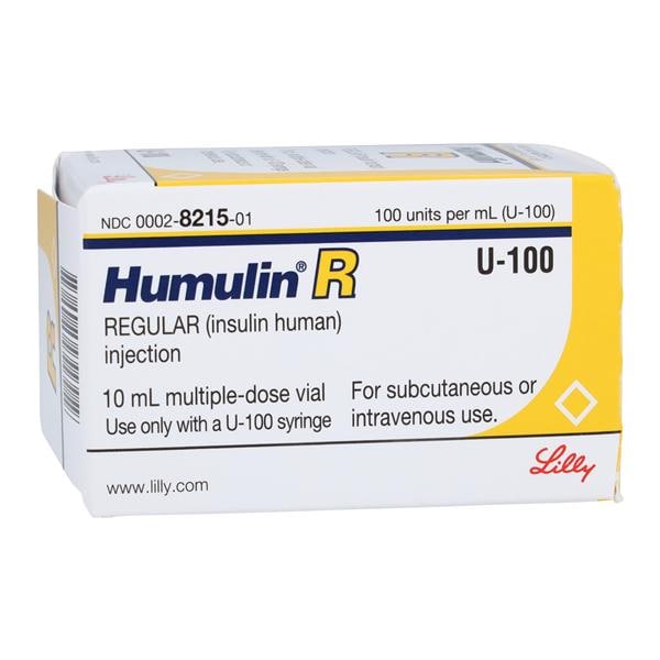 Humulin R Insulin Injection 100u/mL 10mL/Vl