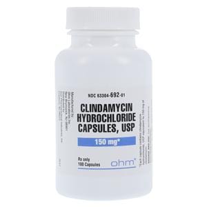 Clindamycin HCl Capsules 150mg Bottle 100/Bottle Each