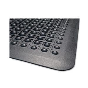 Genuine Joe Flex Step Anti-Fatigue Mat 2 ft x 3 ft Black Ea