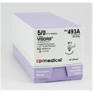 Visorb Suture 5-0 18" Polyglycolic Acid Braid PS-3 Violet 12/Bx