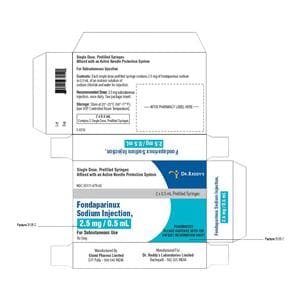 Fondaparinux Sodium Injection 2.5mg Prefilled Syringe 0.5mL 2/Bx