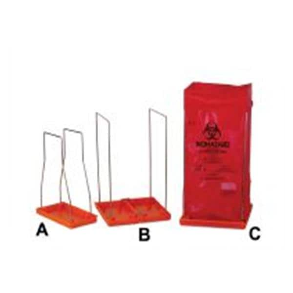 Clavies Biohazard Bag Holder 14x14x27-2/10" Orange SS/PP Ea