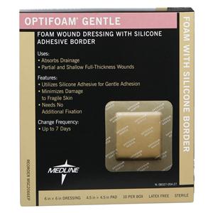 Optifoam Silicone Foam Wound Dressing 6x6" Sterile, 10 BX/CA