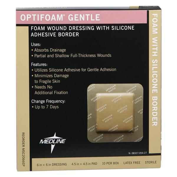 Optifoam Silicone Foam Wound Dressing 6x6" Sterile, 10 BX/CA