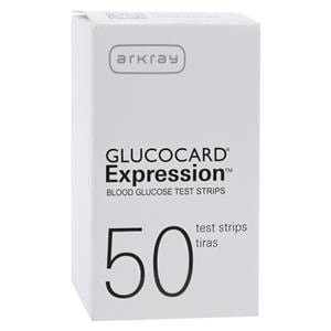 Glucocard Expression Blood Glucose Test Strips CLIA Waived For DME 50/Bx