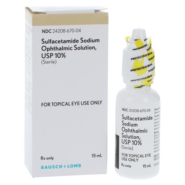 Sulfacetamide Ophthalmic Solution 10% Bottle 15mL Each