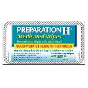 Preparation-H Hemorrhoidal Wipe 50% Max Strength 12x96/Ca